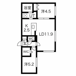 ブランシャール伏見【2階】の間取り