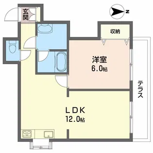 レジデンスエイト【1階】の間取り