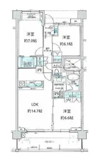 パークハウスザガーデン【2階】の間取り