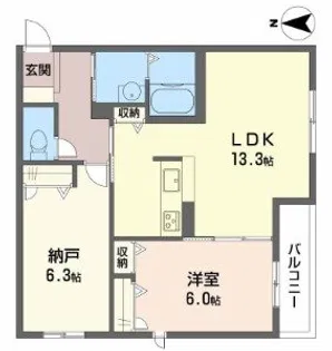 ヌーベル上之島A【2階】の間取り