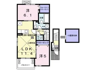 カーサ・ビオーラ 1【2階】の間取り