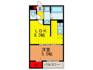 ALEGRIA摂津 正雀【2階】の間取り