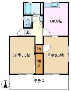 キャステールマルトクA棟【1階】の間取り
