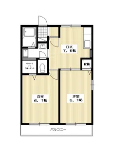 セジュール深大寺II【2階】の間取り