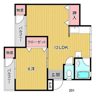 1LDKの間取り画像