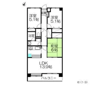 3LDKの間取り画像