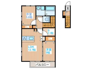 Aurora.moniwa【2階】の間取り