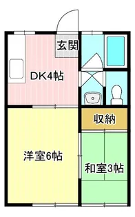 花島ハイツ【2階】の間取り
