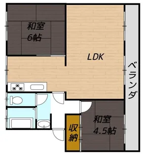 レインボータウン有秋台【4階】の間取り