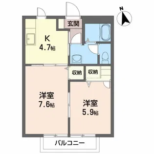 メゾン・オオクボ【2階】の間取り