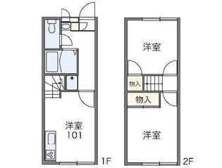 レオパレスストーンリバー【1階】の間取り
