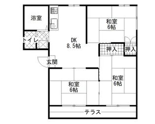 コーポ佐々木【1階】の間取り