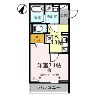 埼玉県所沢市けやき台1【アパート】の間取り