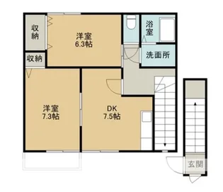 クレール有明B【2階】の間取り