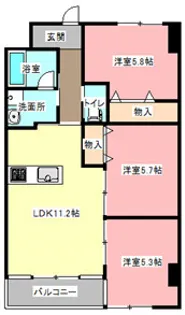 アルコリバーサイド【1階】の間取り
