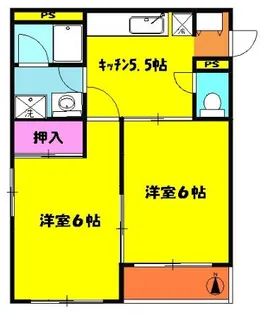 シャローム八重咲【1階】の間取り