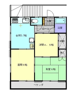 コーポ タケオ【2階】の間取り