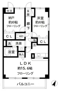 ゼファーシャン・ティオン蘇我弐番館【2階】の間取り