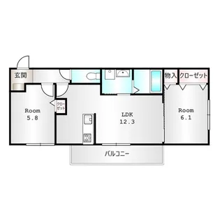 群馬県高崎市江木町【アパート】の間取り