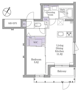 東京都港区白金2【マンション】の間取り