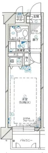 朝日プラザリバーサイド県庁前【8階】の間取り