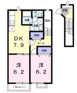 WERDEN JeunesseB棟(ベルデン ジュネス)【2階】の間取り