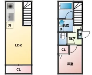 belle ville白金【1階】の間取り