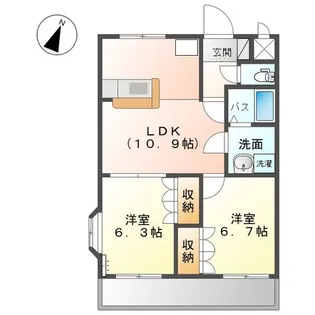 ノーブル【1階】の間取り