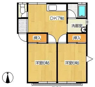 コーポ浅沼(アパート)【1階】の間取り