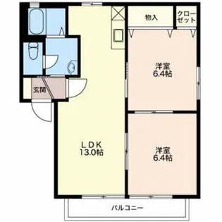 新潟県新潟市西区坂井砂山1【アパート】の間取り