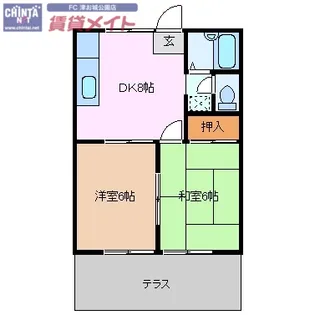 クローバーハイツ【1階】の間取り