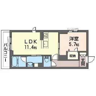シャーメゾン湘南茅ヶ崎【1階】の間取り