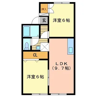 レーブセジュール【1階】の間取り
