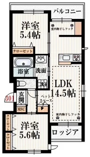 東京都世田谷区南烏山4【マンション】の間取り