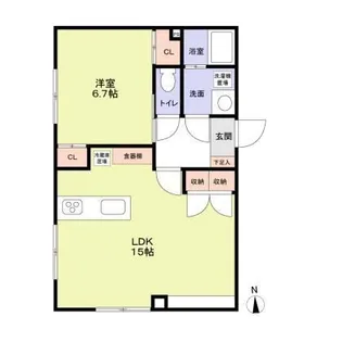 VISTA MINAMIDAI【1階】の間取り