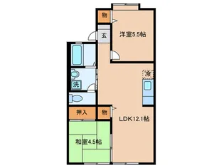 MISTRAL神戸西【1階】の間取り