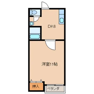 1LDKの間取り画像