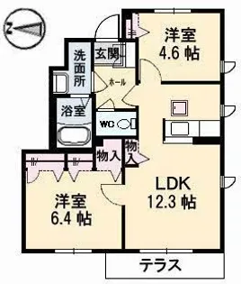 グランドメゾン片島 F棟【1階】の間取り