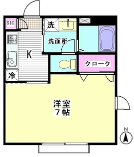 そよごフラッツA棟【2階】の間取り