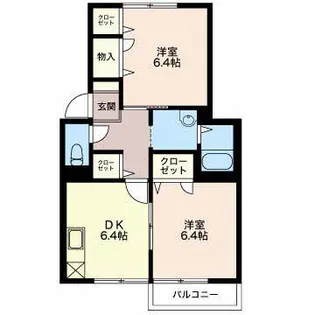 新潟県三条市一ノ門2【アパート】の間取り