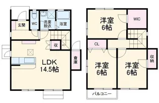 静岡県浜松市浜名区染地台1【一戸建】の間取り