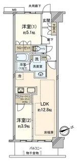 グランドパレス船橋ミッドガーデン【7階】の間取り