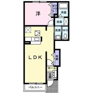 ガーデンプレイス大崎B【1階】の間取り