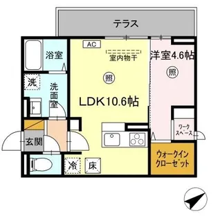 ラピス・ブルー【1階】の間取り