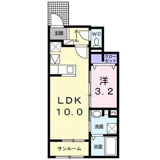 グランデュール南斎院【1階】の間取り