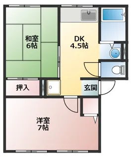 サニーハイツ【1階】の間取り