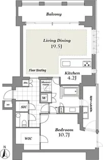 THE CONOE 三田綱町【5階】の間取り