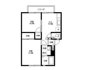 光喜ハイツB棟【2階】の間取り