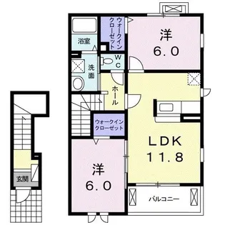 サンリットII【2階】の間取り