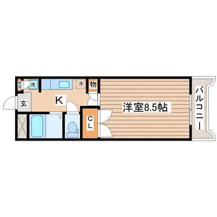 コーポ878富沢【1階】の間取り